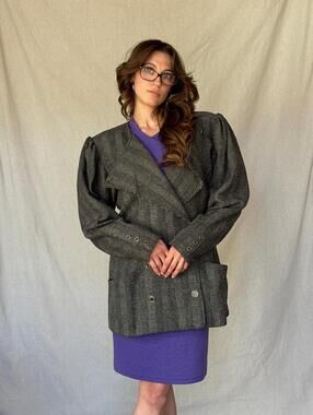 80s Ungaro Black Wool Blazer